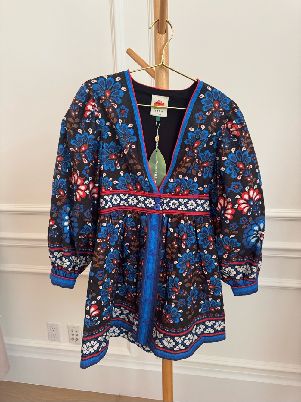 FARM Rio Button Front Mini Dress - Picture 2 of 6